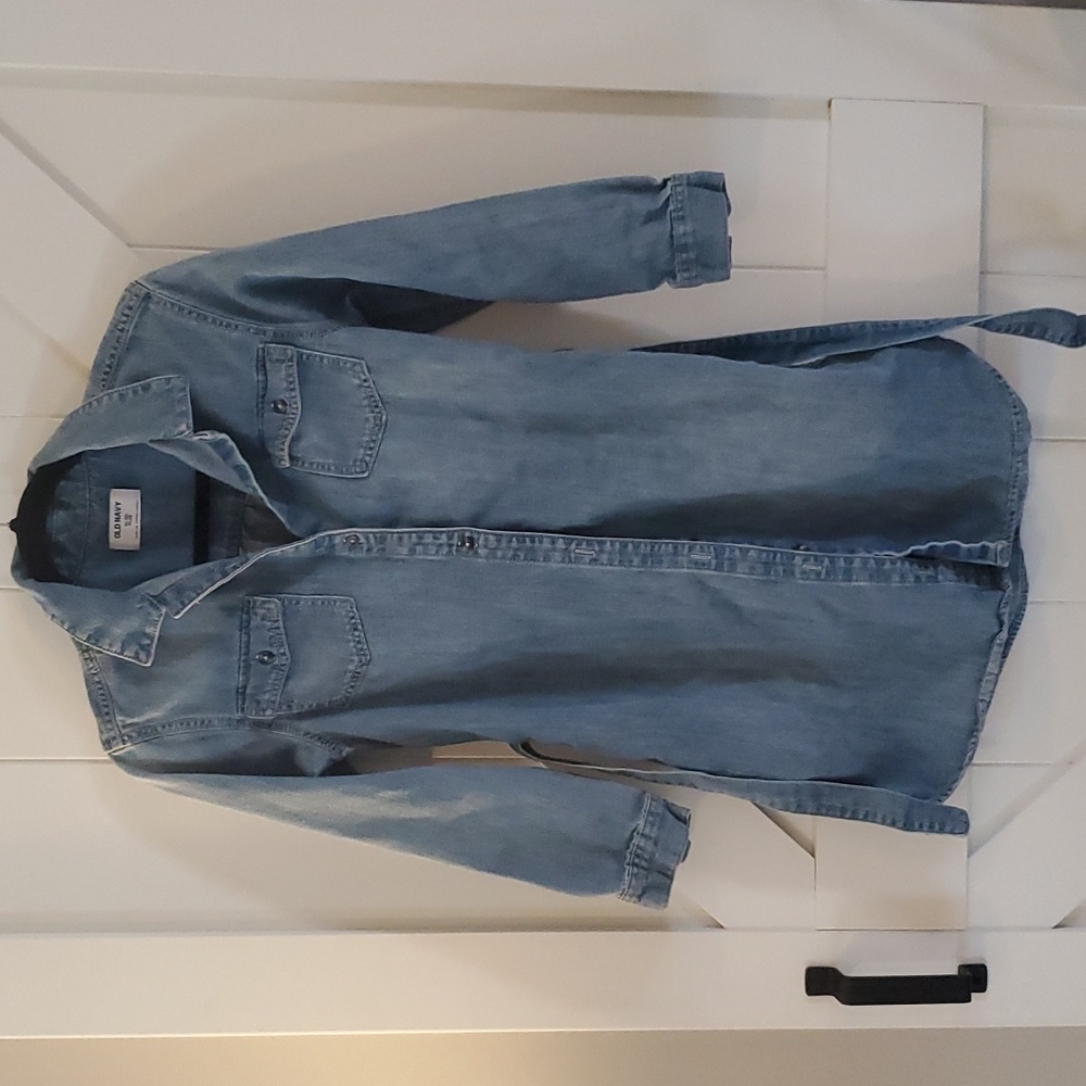 Old navy long sleeve button down denim dress